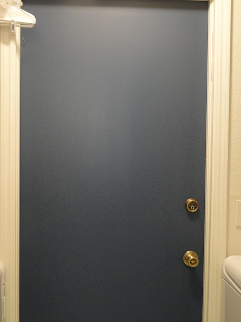 navy blue painted door