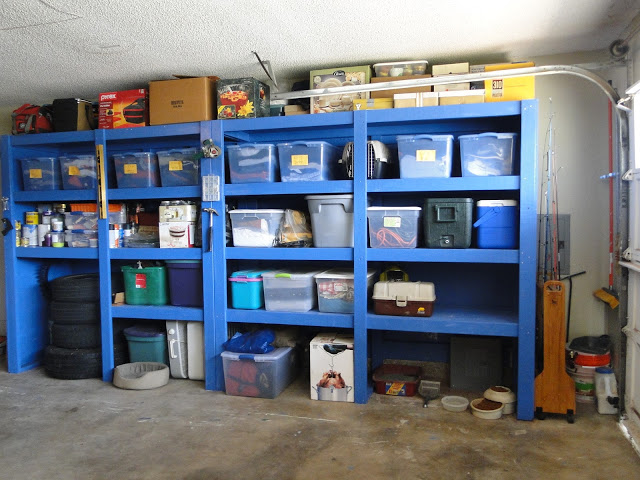 Shelves for garage storage