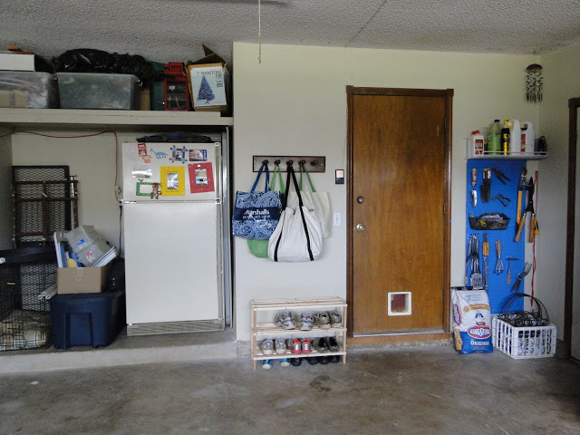 hanging storage by the back door