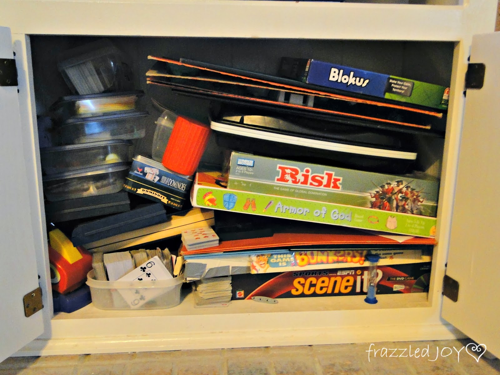 Board Game Storage Cabinet