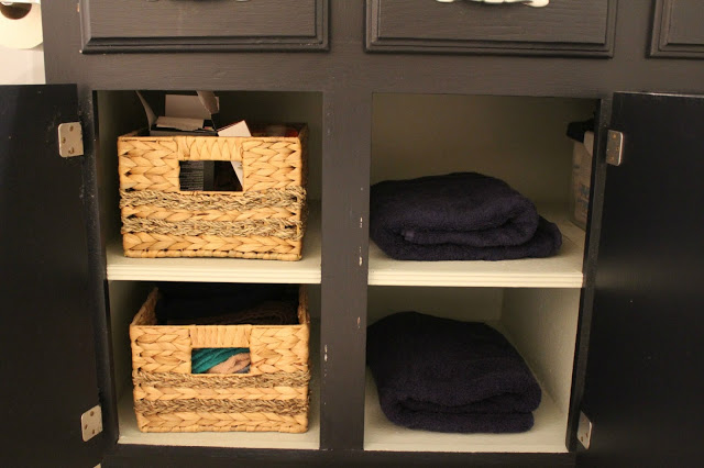 bathroom storage and organization