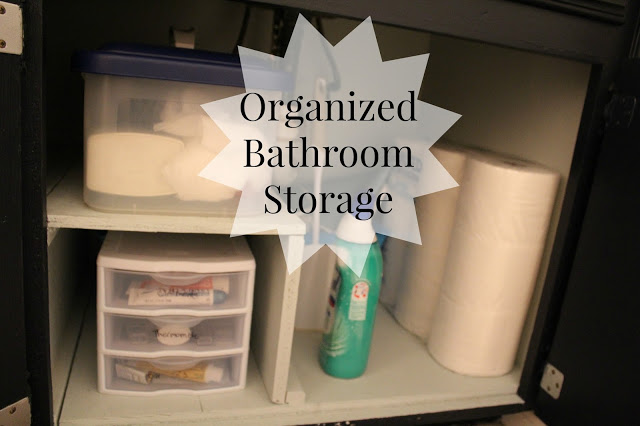 Under the sink organization for the bathroom