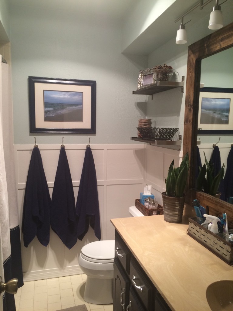 Coastal guest bathroom