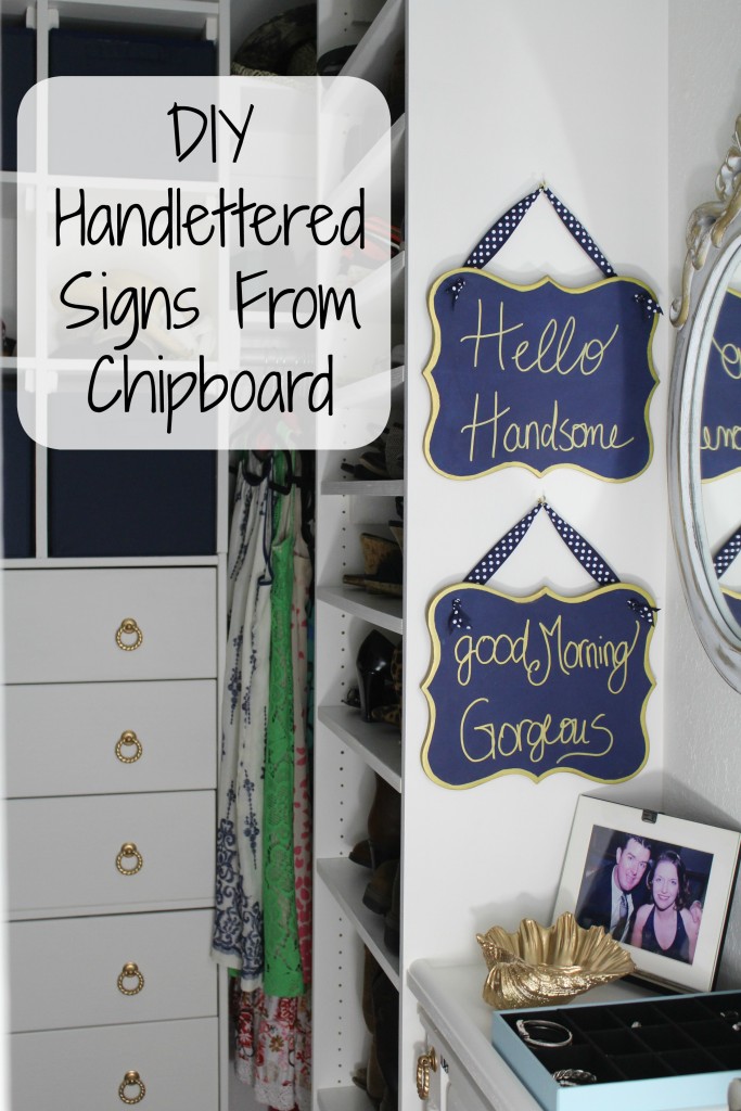 DIY Handlettered Signs From Chipboard