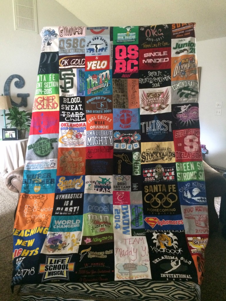 tshirt quilt finished