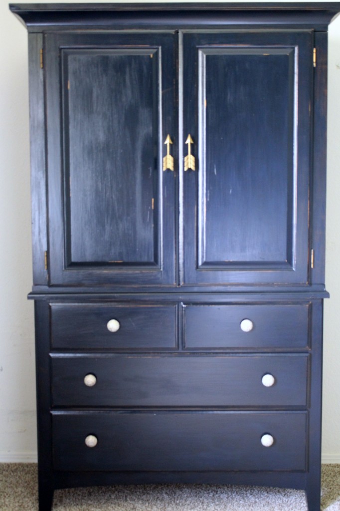 Armoire painted with chalky finish paint