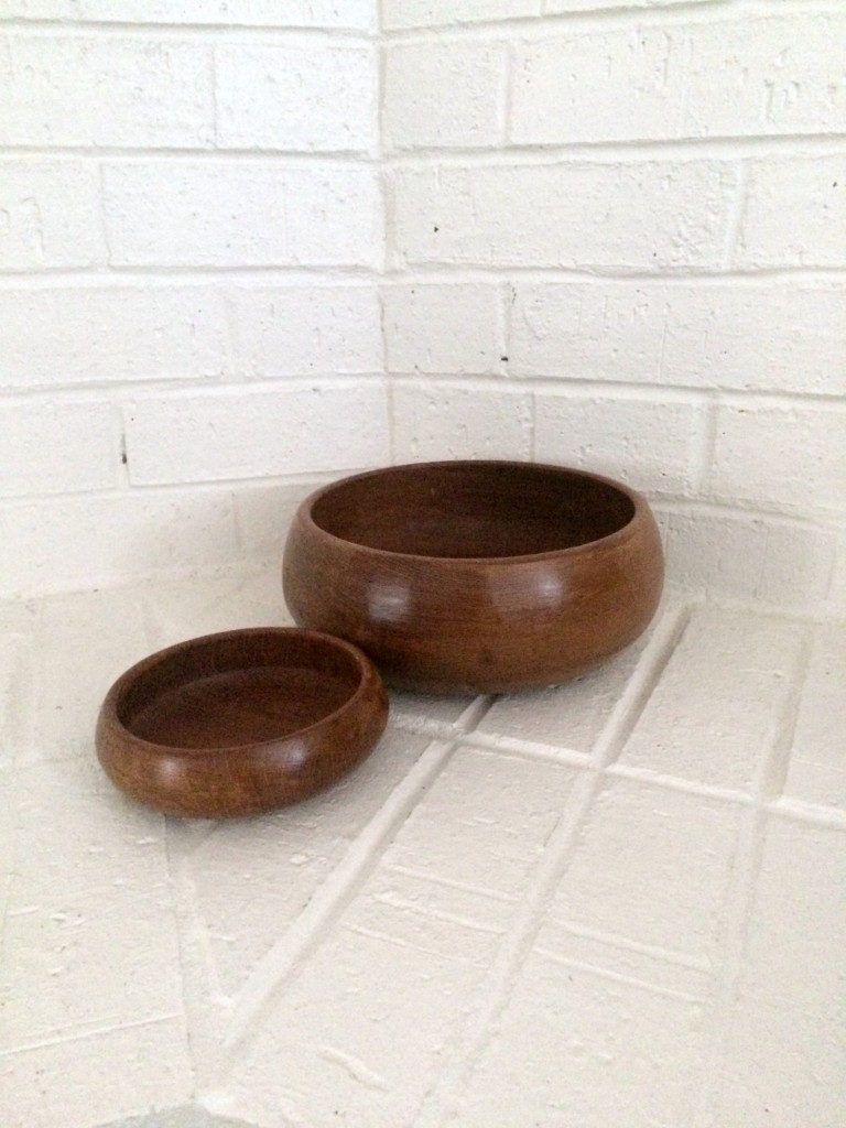 like new thrifted wood bowls