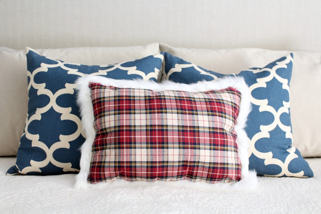 red-plaid-pillow