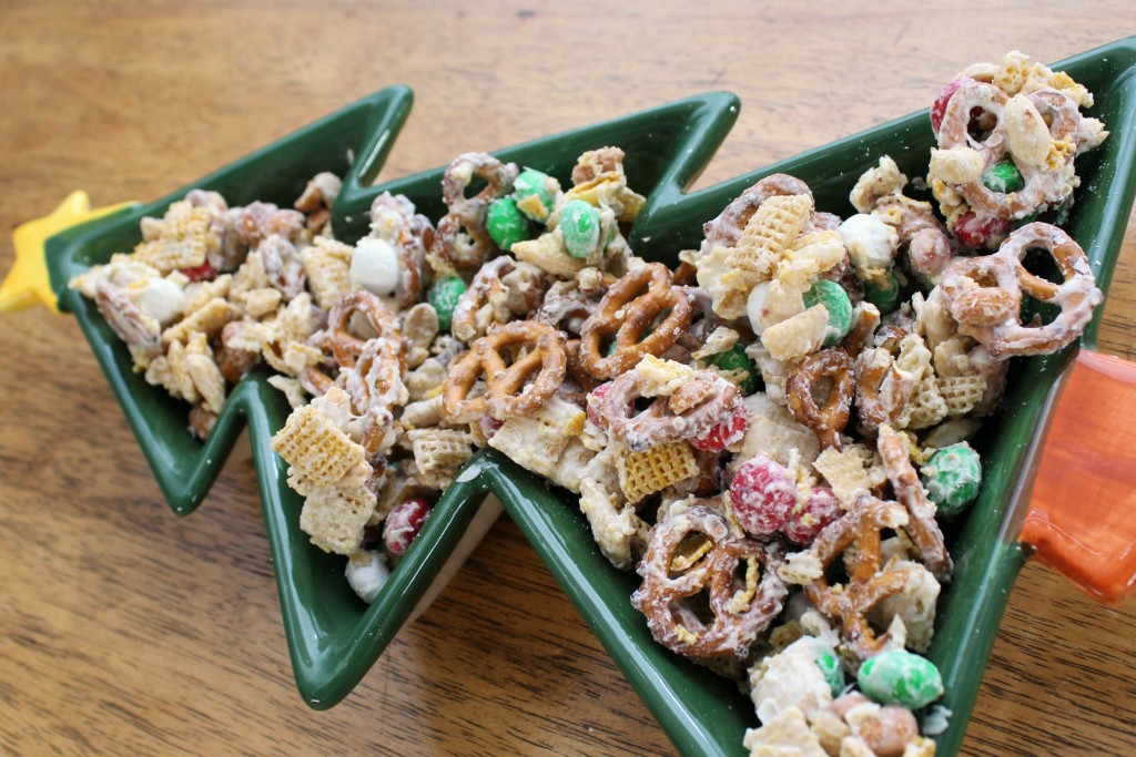 White chocolate chex mix is an easy to make Christmas treat!