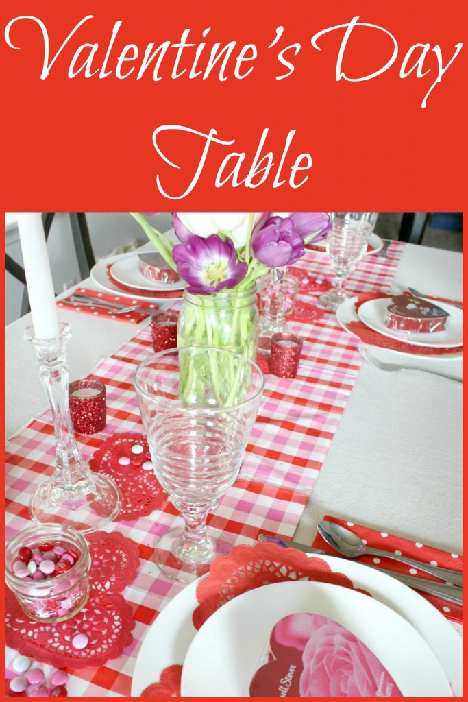 Valentine's Day table for family dinner