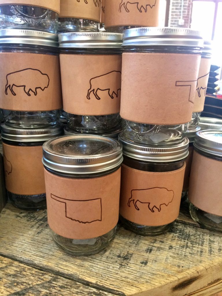 Oklahoma mason jar sleeves at the Pioneer Woman Mercantile