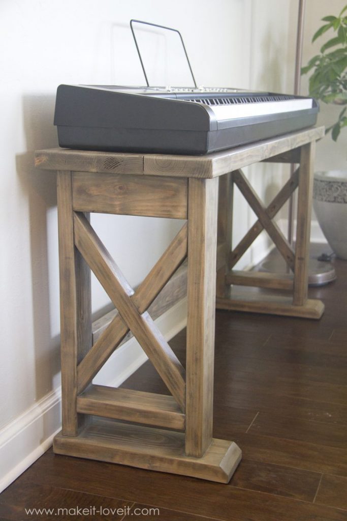 farmhouse style keyboard stand