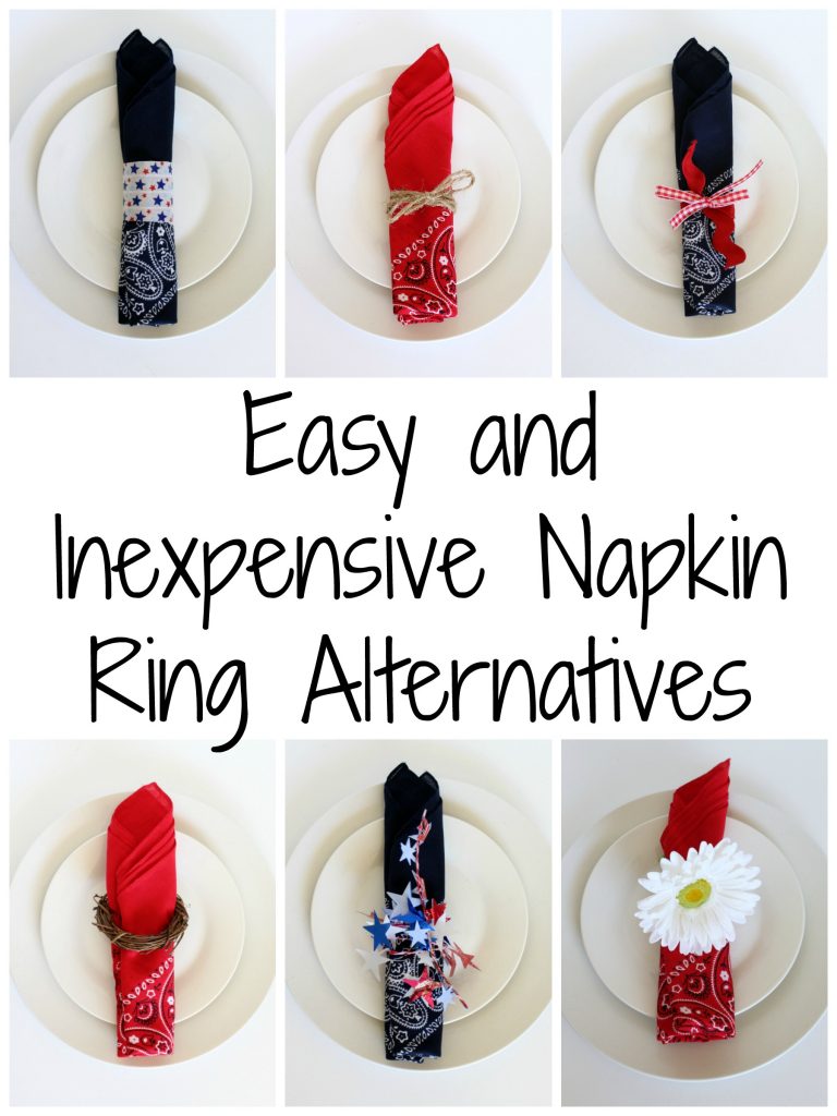 Easy and inexpensive napkin ring alternatives
