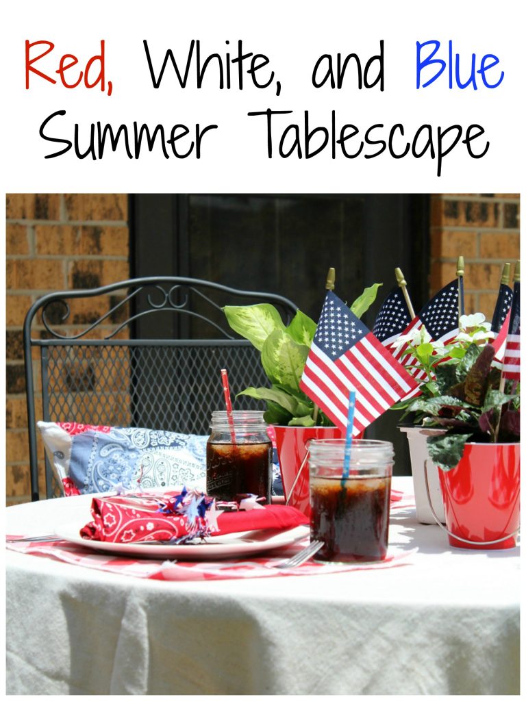 Red, White, and Blue Summer Tablescape