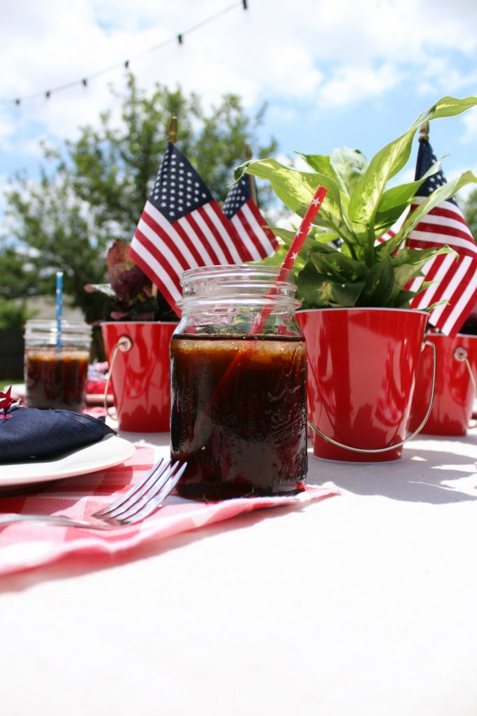 Patriotic summer tablescape