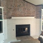 Painted Brick Fireplace Surround