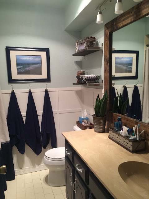 Guest bathroom coastal update