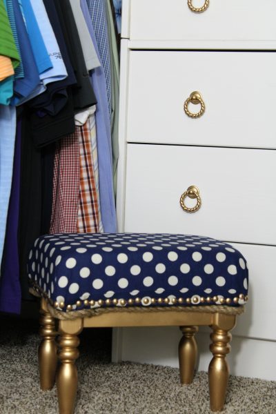 DIY upholstered stool