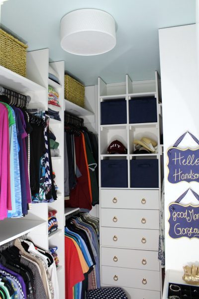 Small walk-in closet makeover