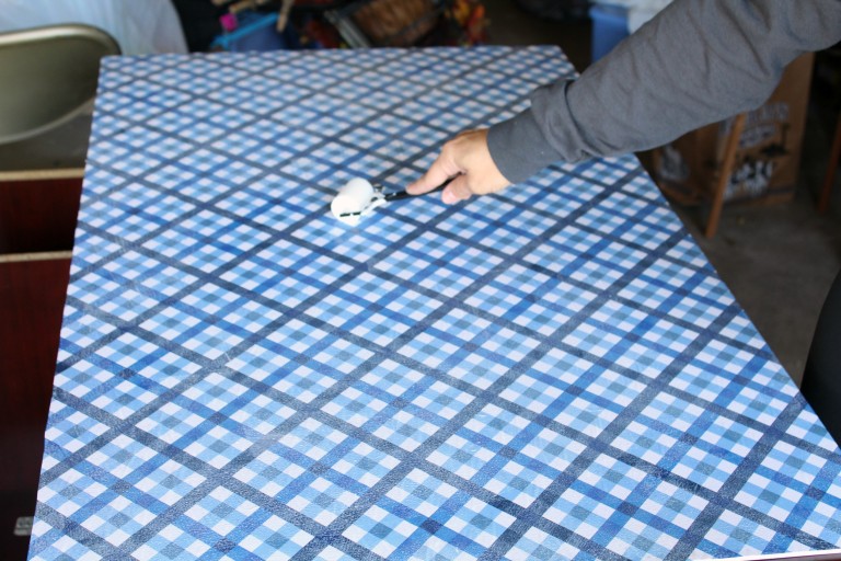 DIY Chalk Paint Laminate Bookshelf Makeover