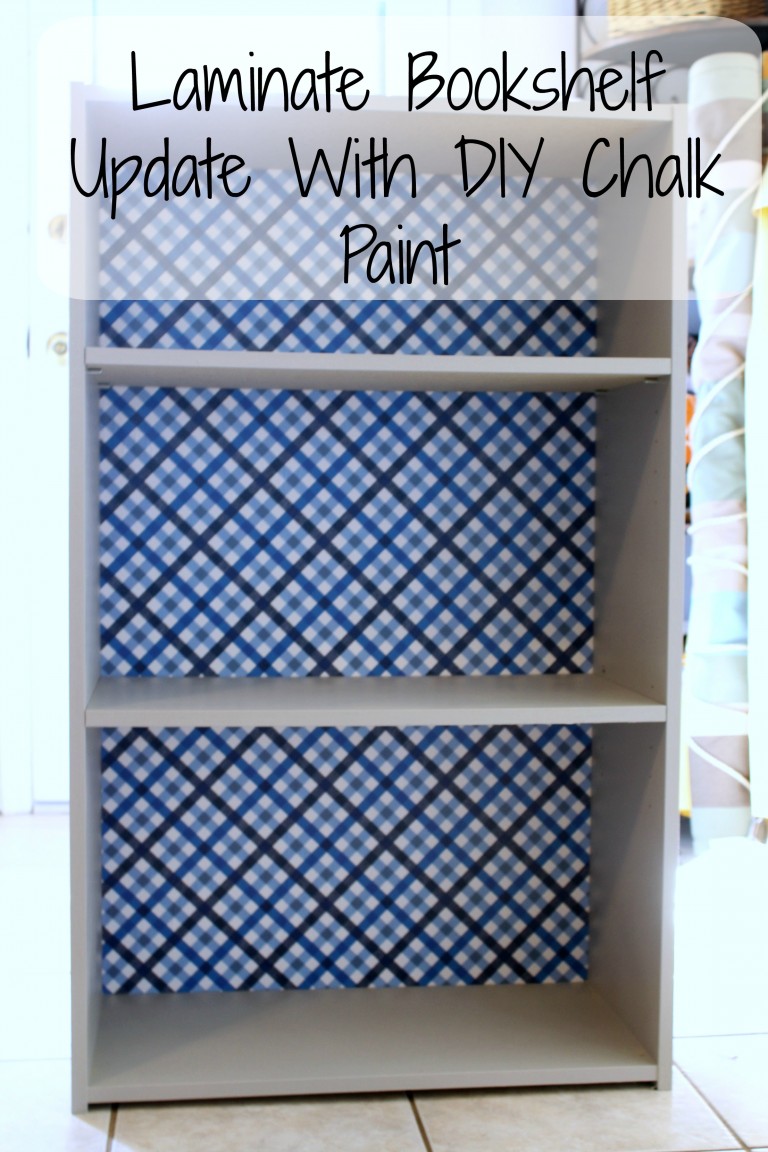DIY Chalk Paint Laminate Bookshelf Makeover