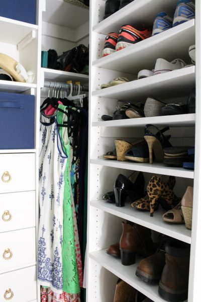 Shelves for shoe storage