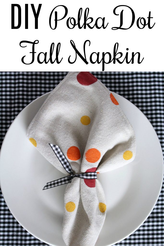 DIY Polka Dot Fall Napkin
