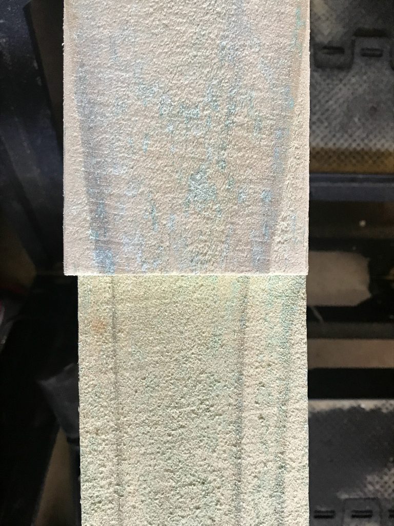 before and after sanding
