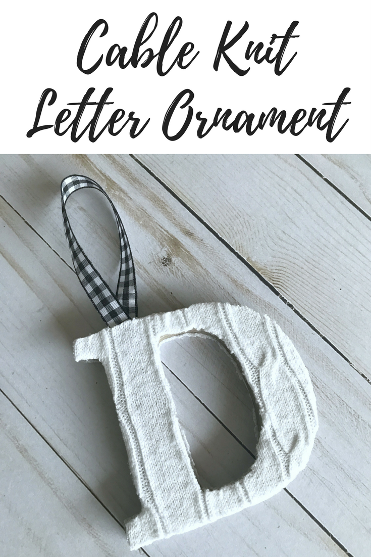 Cable Knit Letter Ornaments