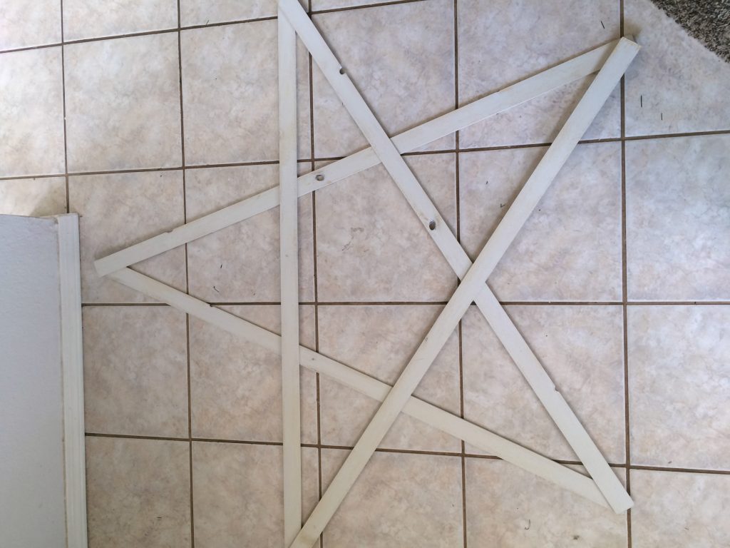 Lay your wood out in the shape of a star