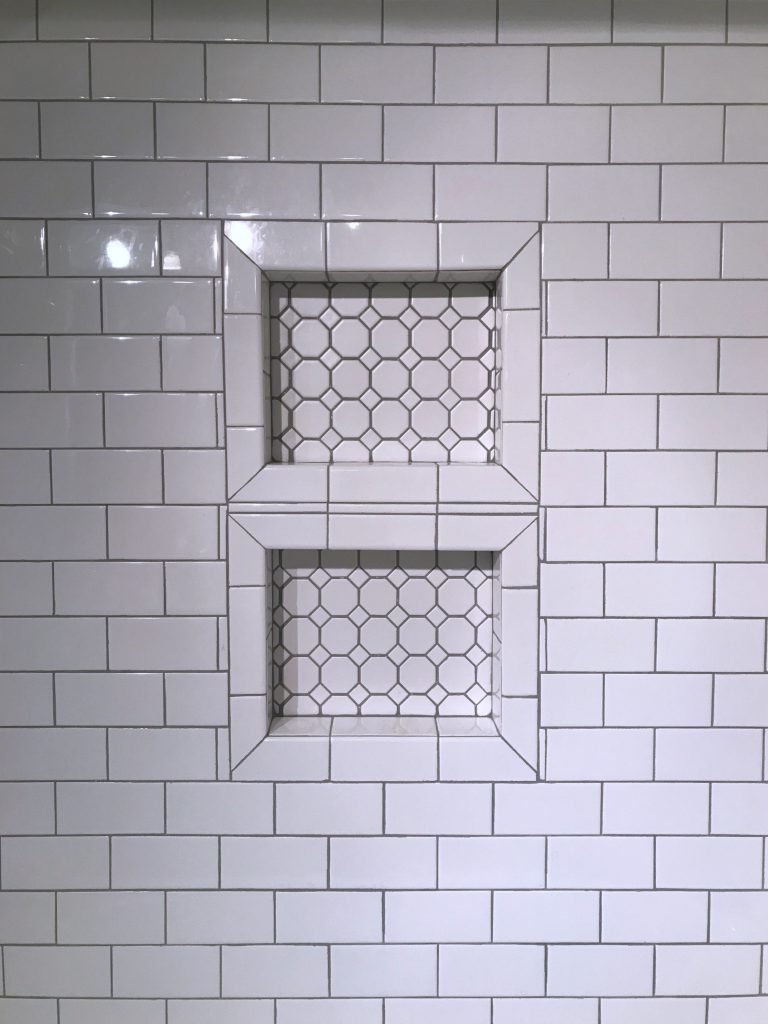 Shower wall niches