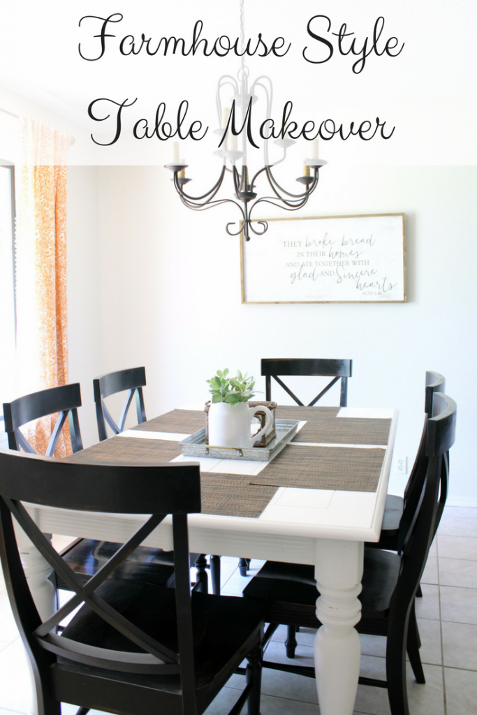 Farmhouse Style Table Makeover