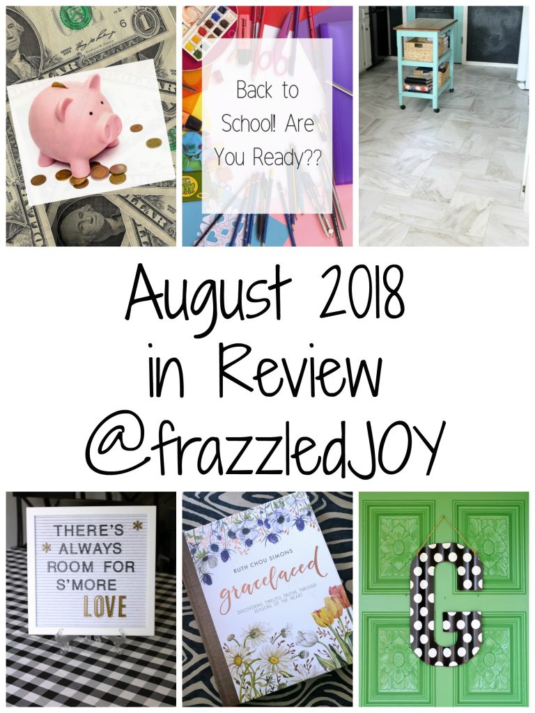 August in review at frazzled JOY