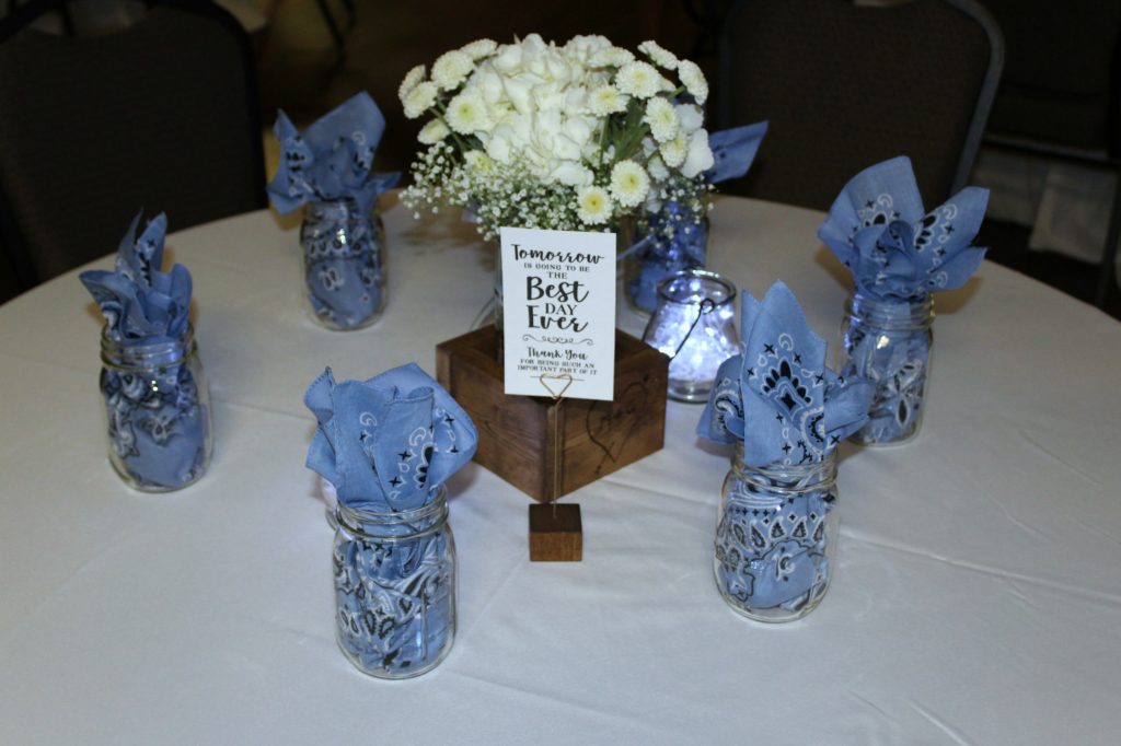 rehearsal dinner centerpiece