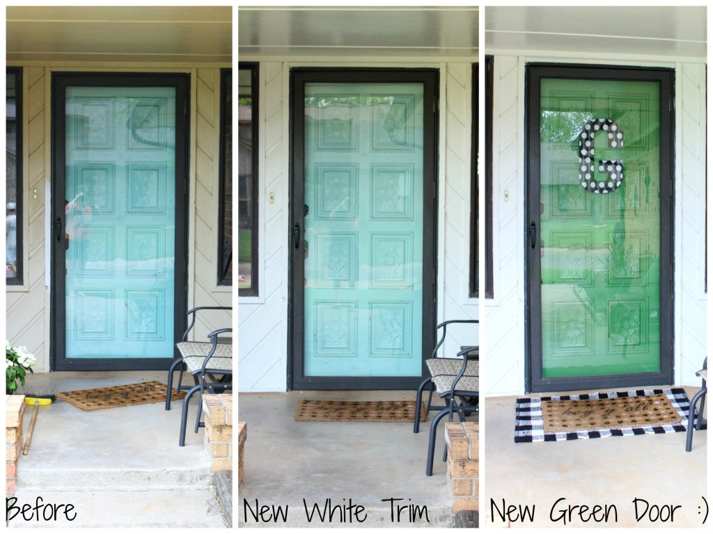 Progression of a front porch makeover 