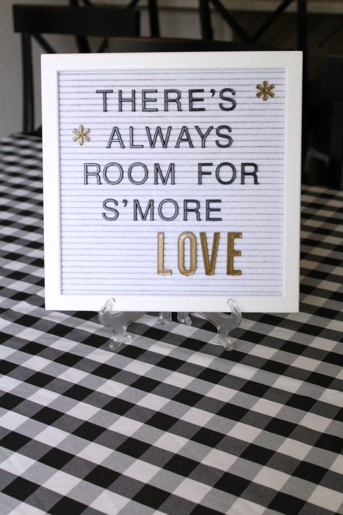 There's always room for s'more love letterboard sign