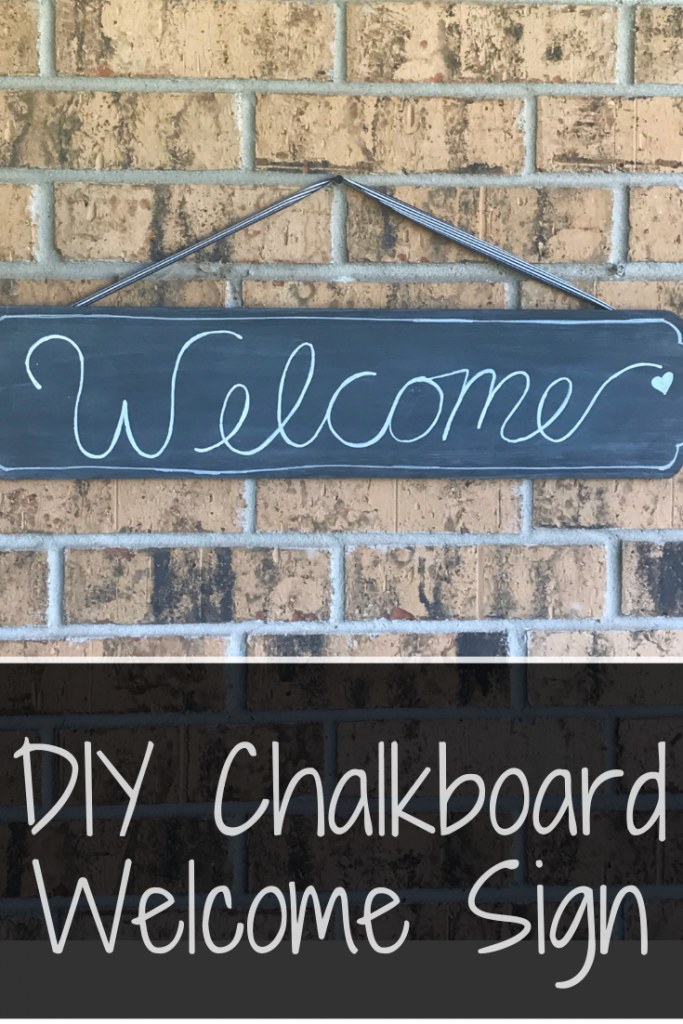 DIY Chalkboard welcome sign