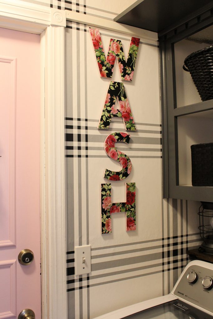 WASH floral letters