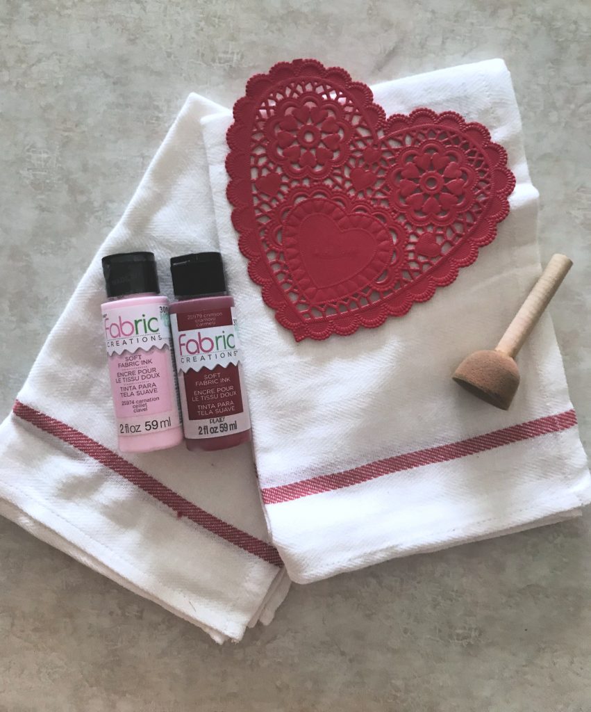 DIY heart stencil supplies