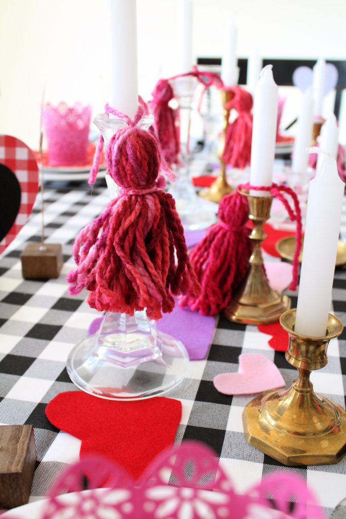 Tassel decor for candlesticks