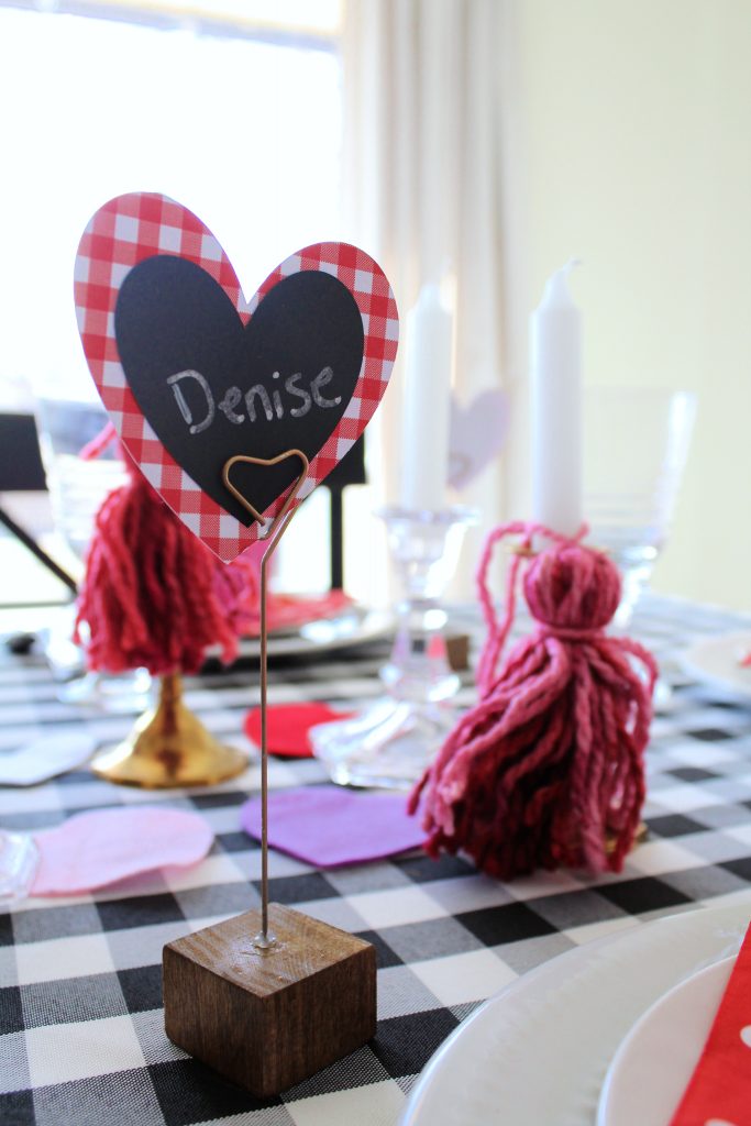 Heart place card holders