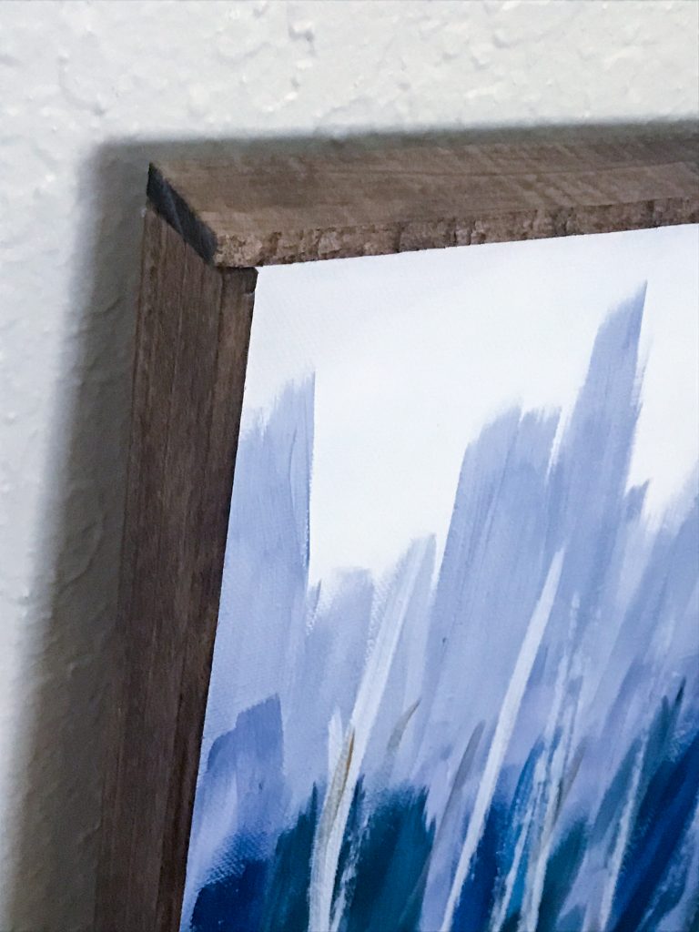 Simple wood frame for an art canvas