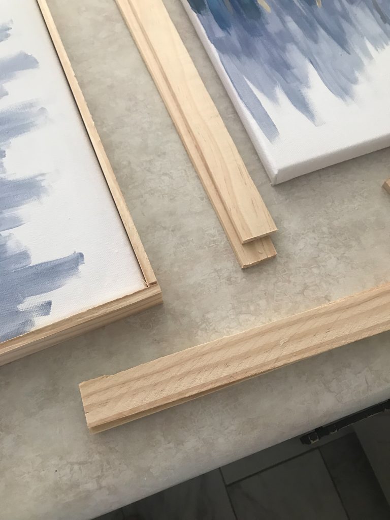 Simple wood frame for an art canvas