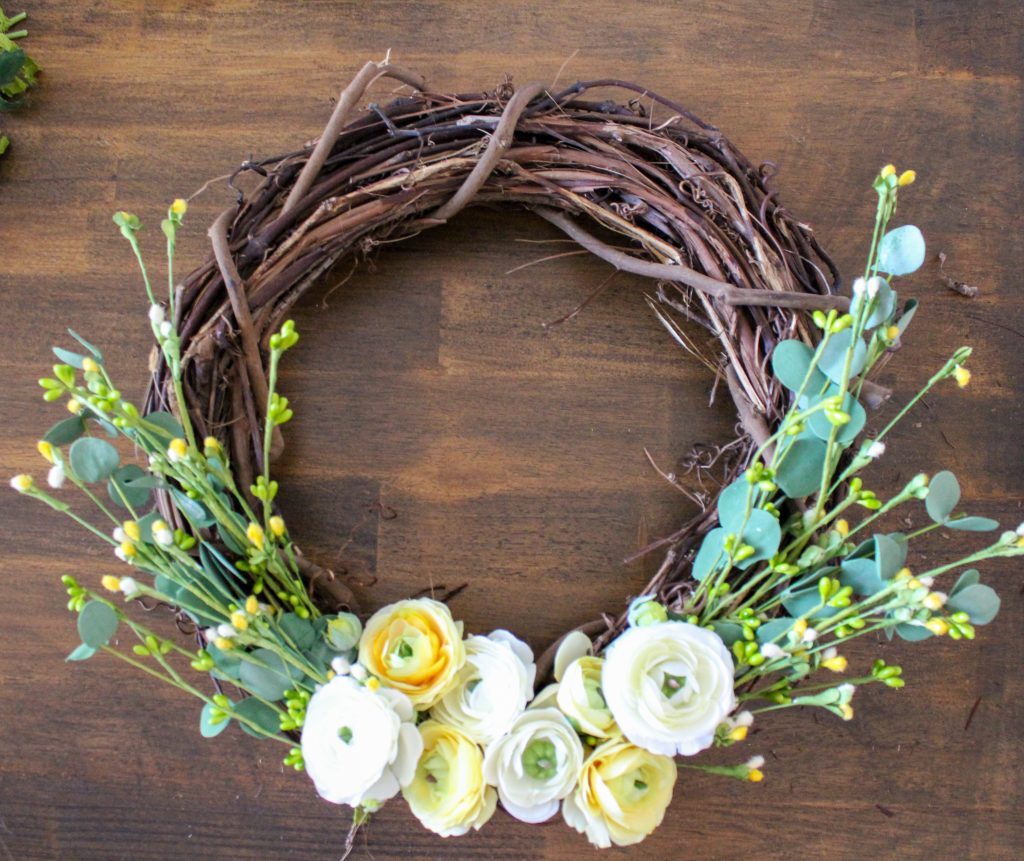 DIY Spring Grapevine Wreath