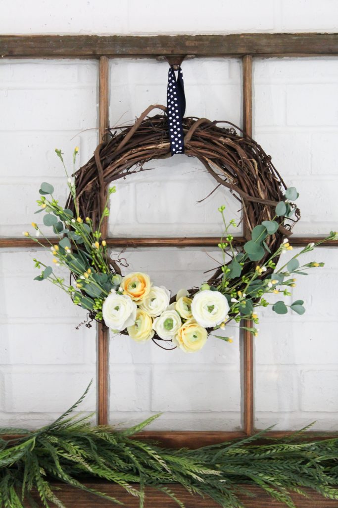 DIY Spring Grapevine Wreath