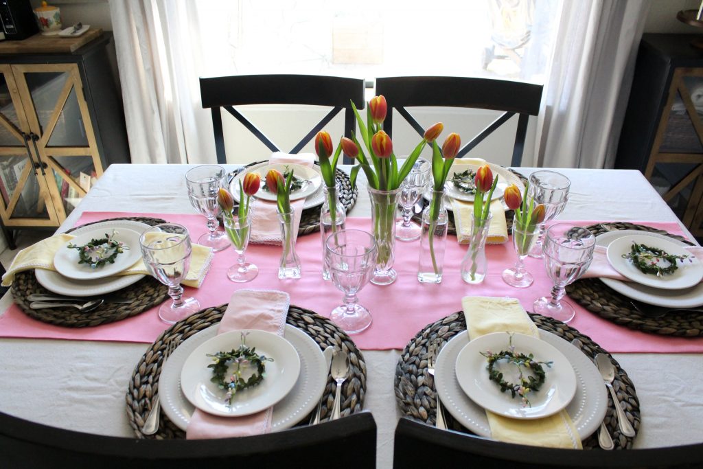 Spring Tulip Tablescape