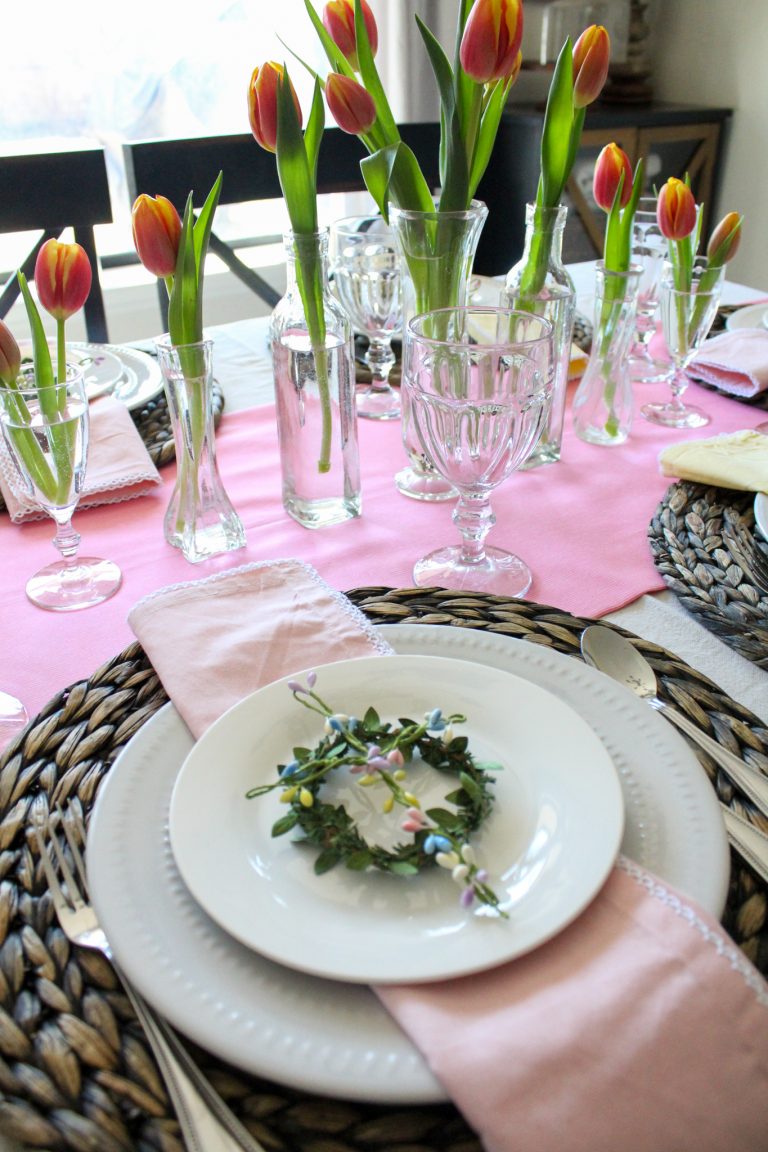 Spring Tulip Tablescape