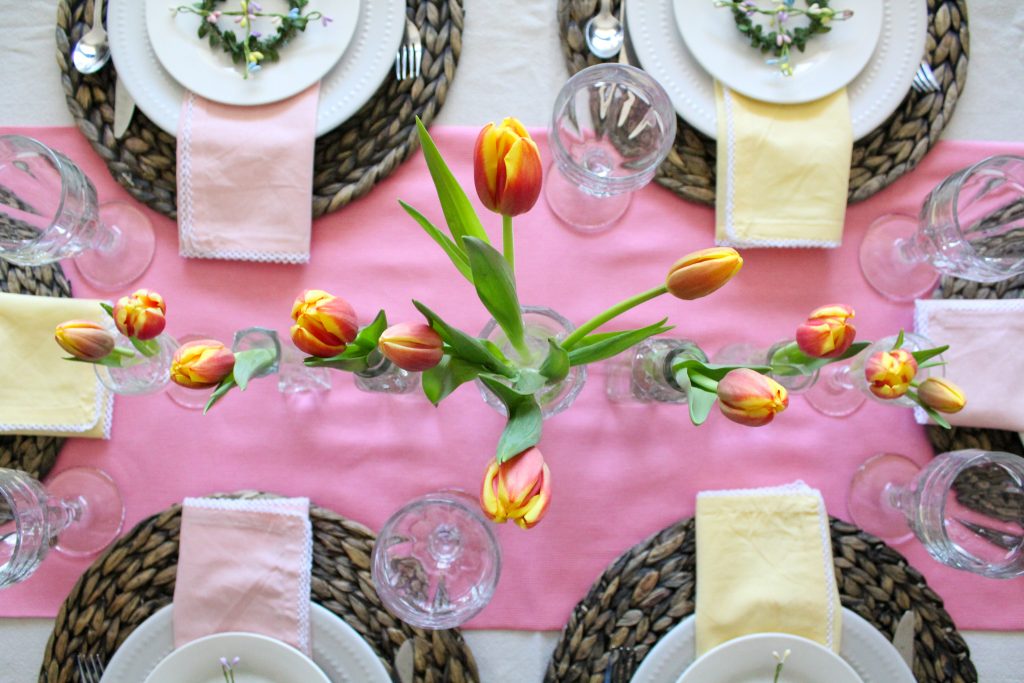 Spring Tulip Tablescape