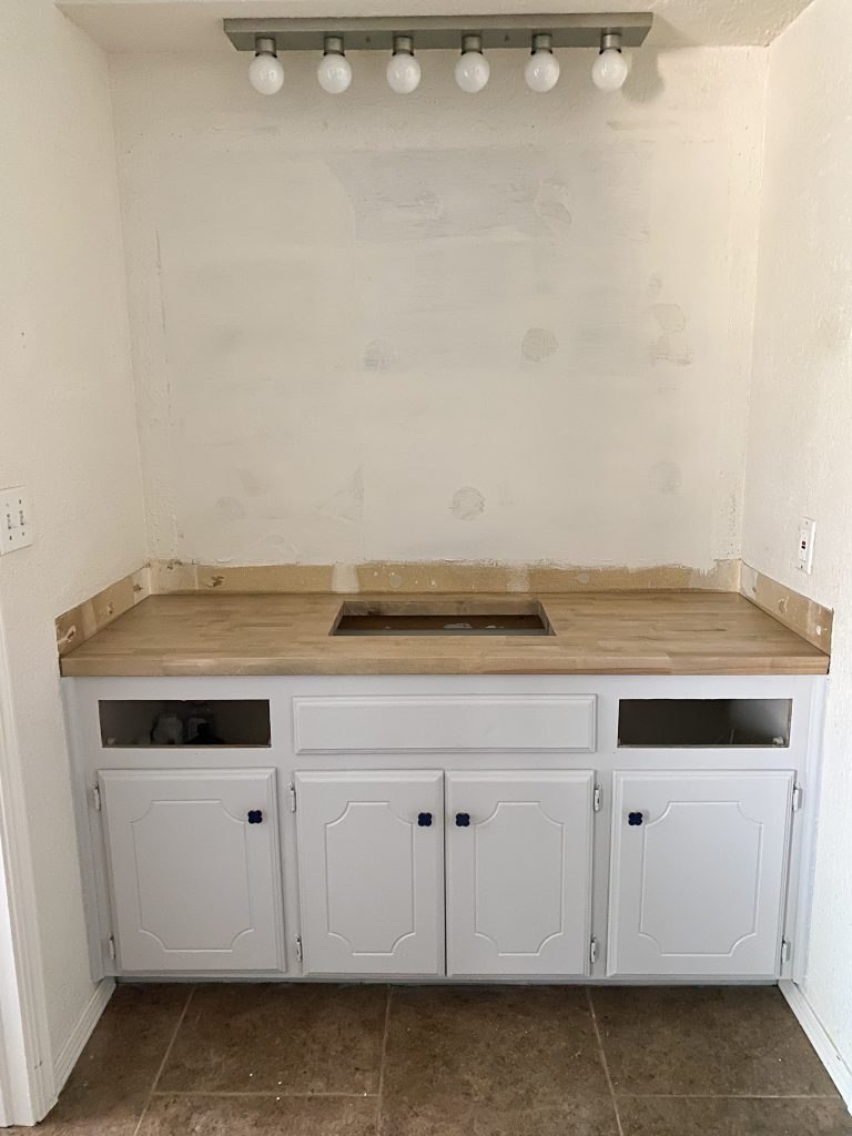 New butcher block countertop