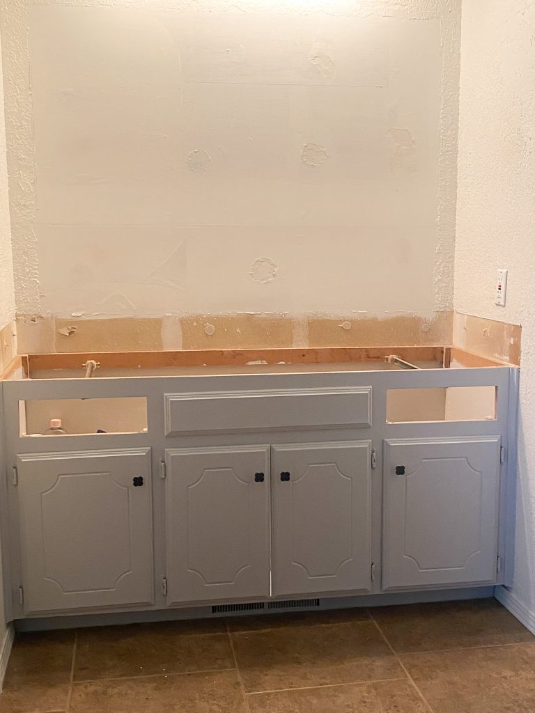 Countertop demo and wall prep